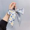 Flower Scarf Bow Keychain Printed Bag Accessories Headset Pendant Bowknot Bag Pendant  Car Keychain