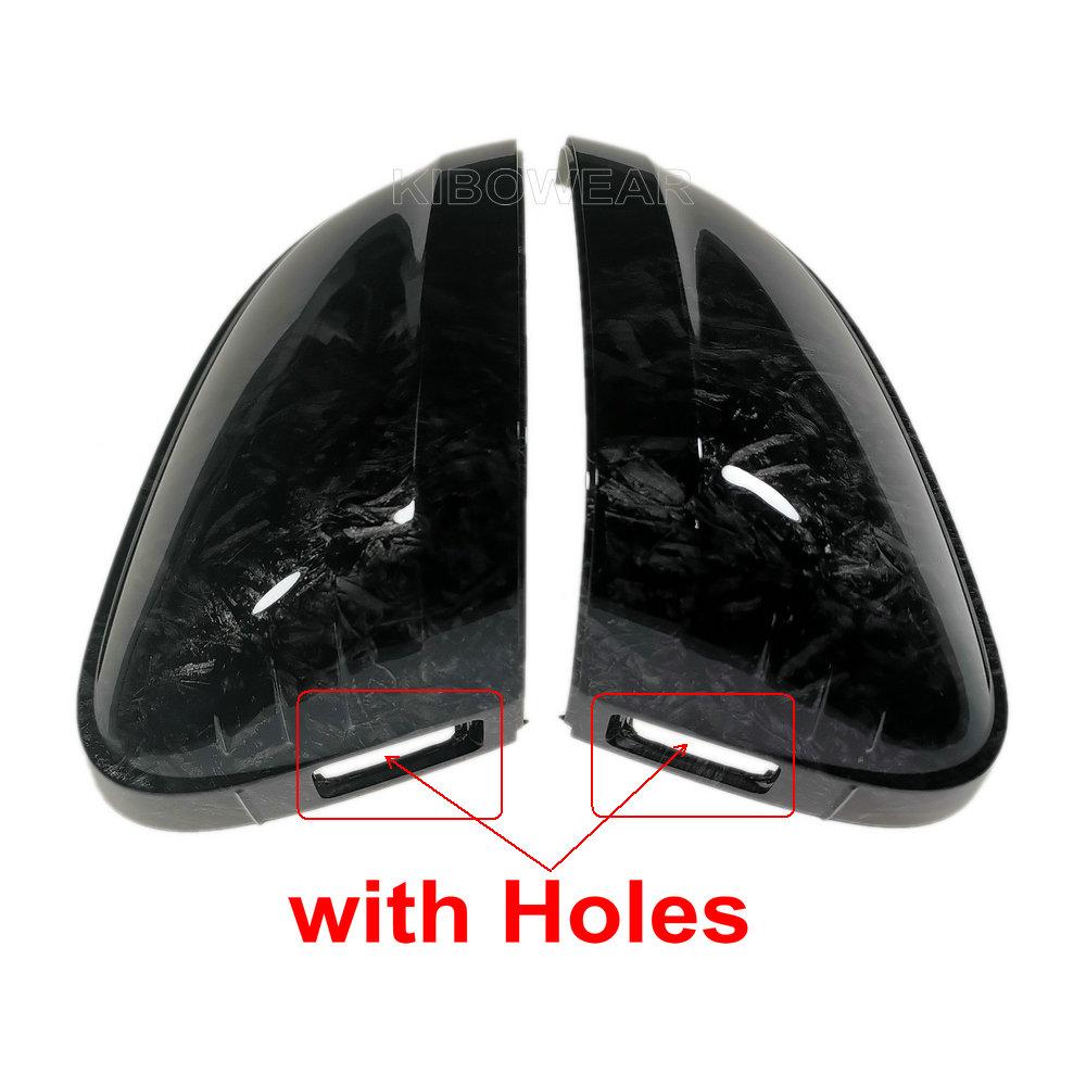 Pair for VW Golf MK8 GTI GTD Side Mirror Covers Caps ( Forged Carbon Look)   2022 VIII 8 R E-GOLF