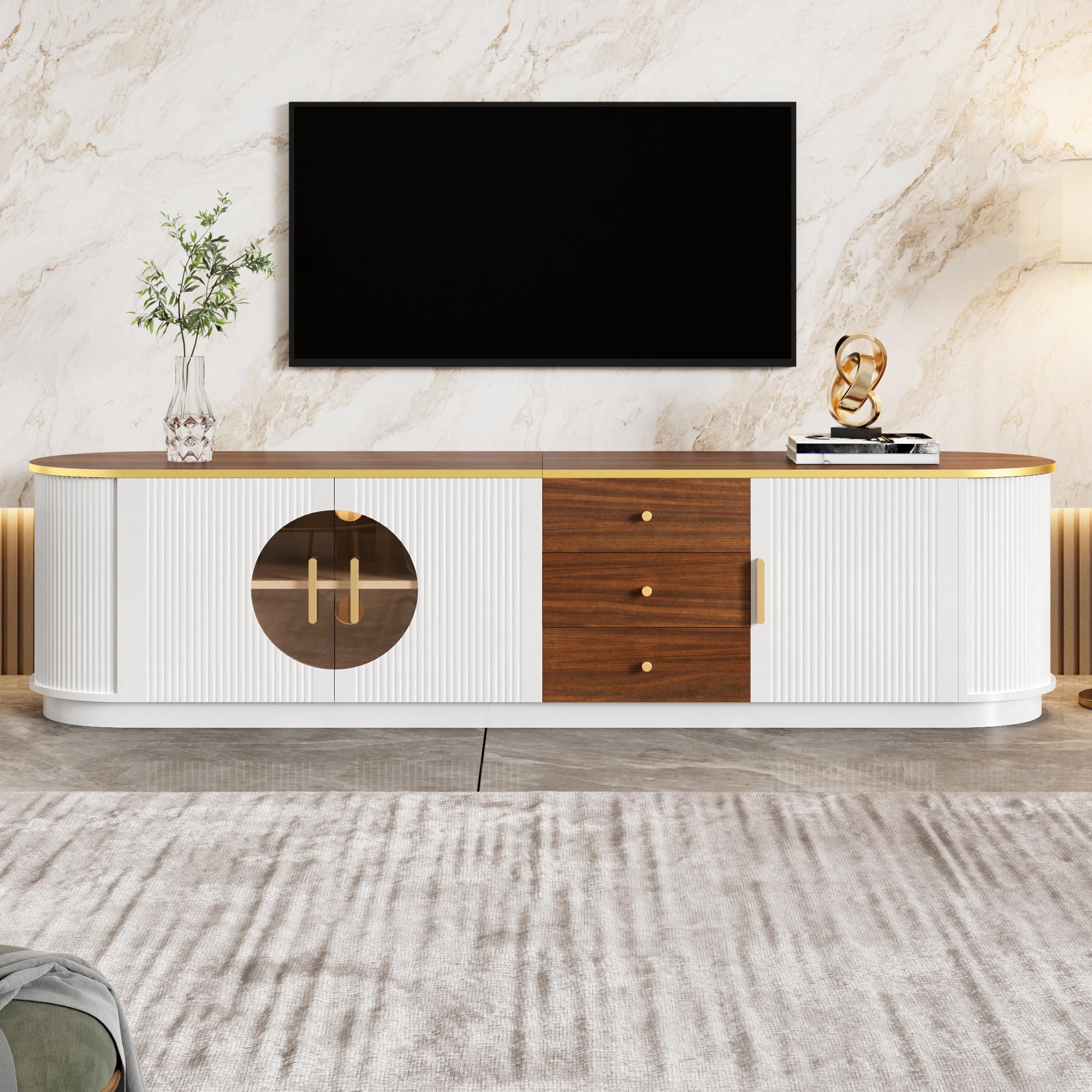 Luxury Style TV Cabinet, Lowboard, Brown