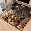 Cherry Blossom Yorkie Office Rug Chair Mat, Entryway Carpet, Suitable for Front Door, Bedroom, Living Room, Desk, Holiday Gift