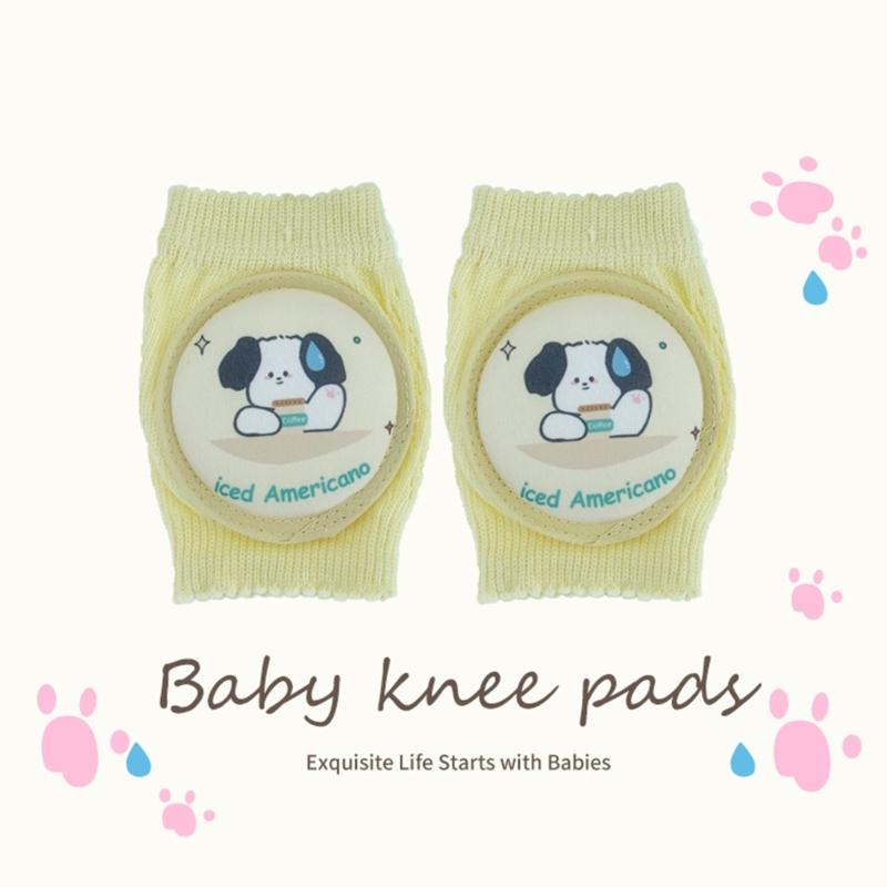 CartoonKleinkind Baby Knieschoner Elastische Krabbel Ellbogenpolster Kleinkinder Knieschützer Atmungsaktives Sicherheits-Kniepolster