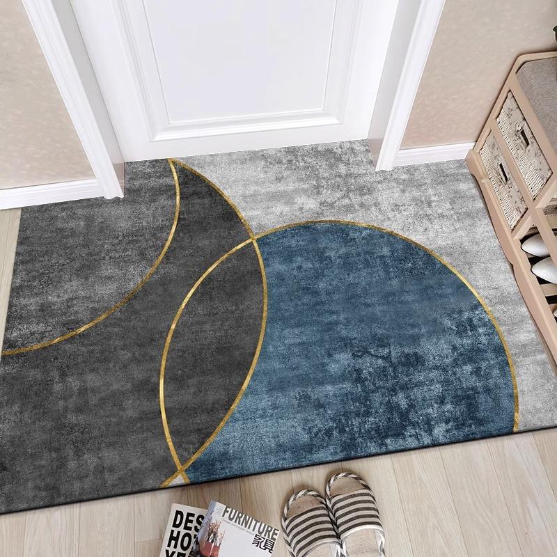 Europe Style Geometry Curve Carpet Living Room Sofa Bedroom Study Kitchen Entrance Door Mat Non-slip Fashion Home Decor Rug