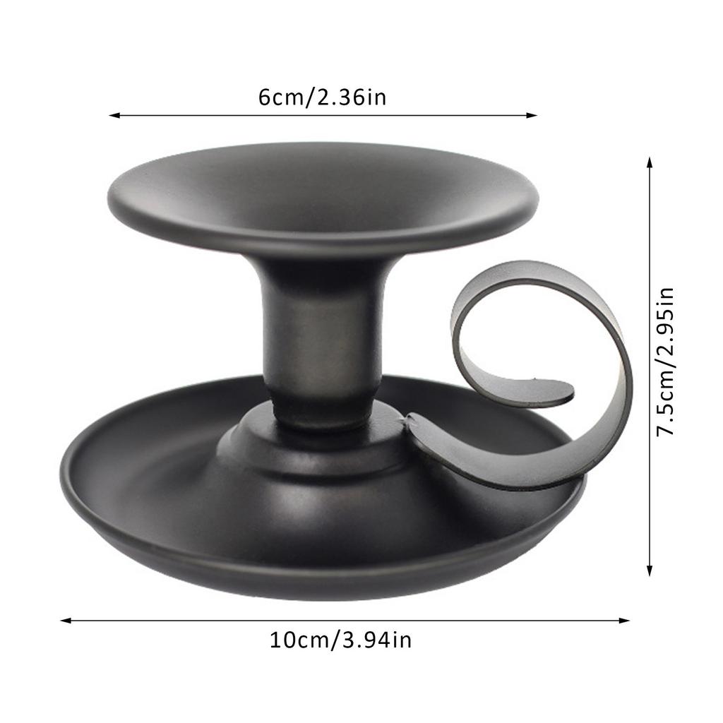 Portable Candle Holder Desktop Candlestick Table Ornament Metal Candlestick Taper Candle Holder With Handle Home Decor