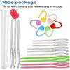 Knitting Needles & Stitch Markers Set - Large Eye Yarn Needles with Plastic Stitch Holders for Crocheting