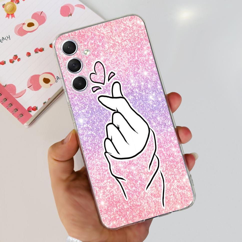 Case For Samsung F54 5G Back Cover Glitters Fashion Cat Wolf Soft Silicon Bumper For Samsung Galaxy F54 5G F546B Phone Case Capa