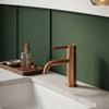 Brushed Copper Washbasin Tap, Low-Floor, Foster Rea