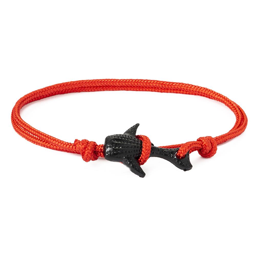 Fashion Nylon Bracelets For Men Women Couple Gifts Wrap Braided Wristband Male Bracelet Rope Alloy Hook Anchor Bangle
