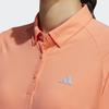adidas Solid Color Casual Long Sleeve Polo Shirt Women Tops Orange HT0044