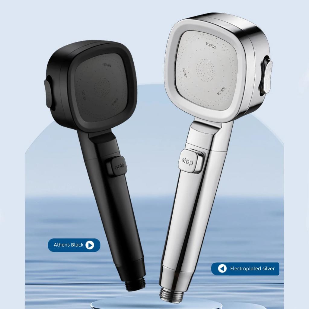 3 Modes Strong Pressurized Shower Head with Filter Large Flow High Pressure Handheld Shower Nozzle Household Shower Accessories