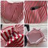 Simple Striped Shoulder Bag Lightweight Shopping Bag New Striped Tote Bags  for Women