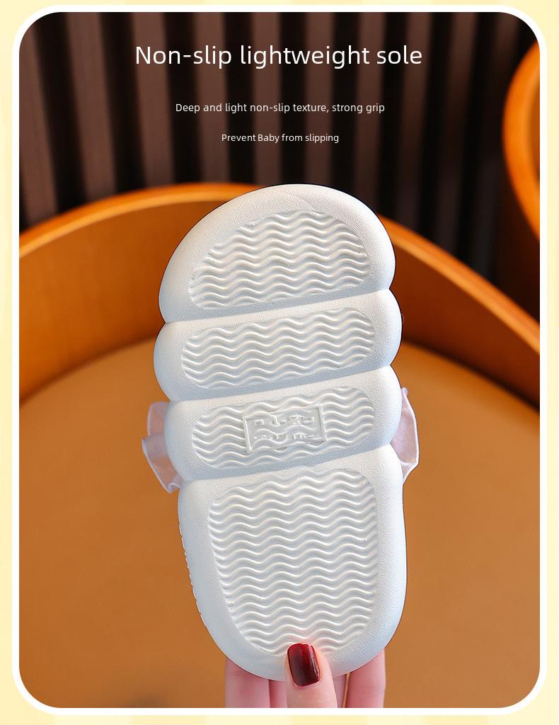 Kids' Princess Linen Slippers: Non-Slip, Thick-Sole, for Spring & Autumn.