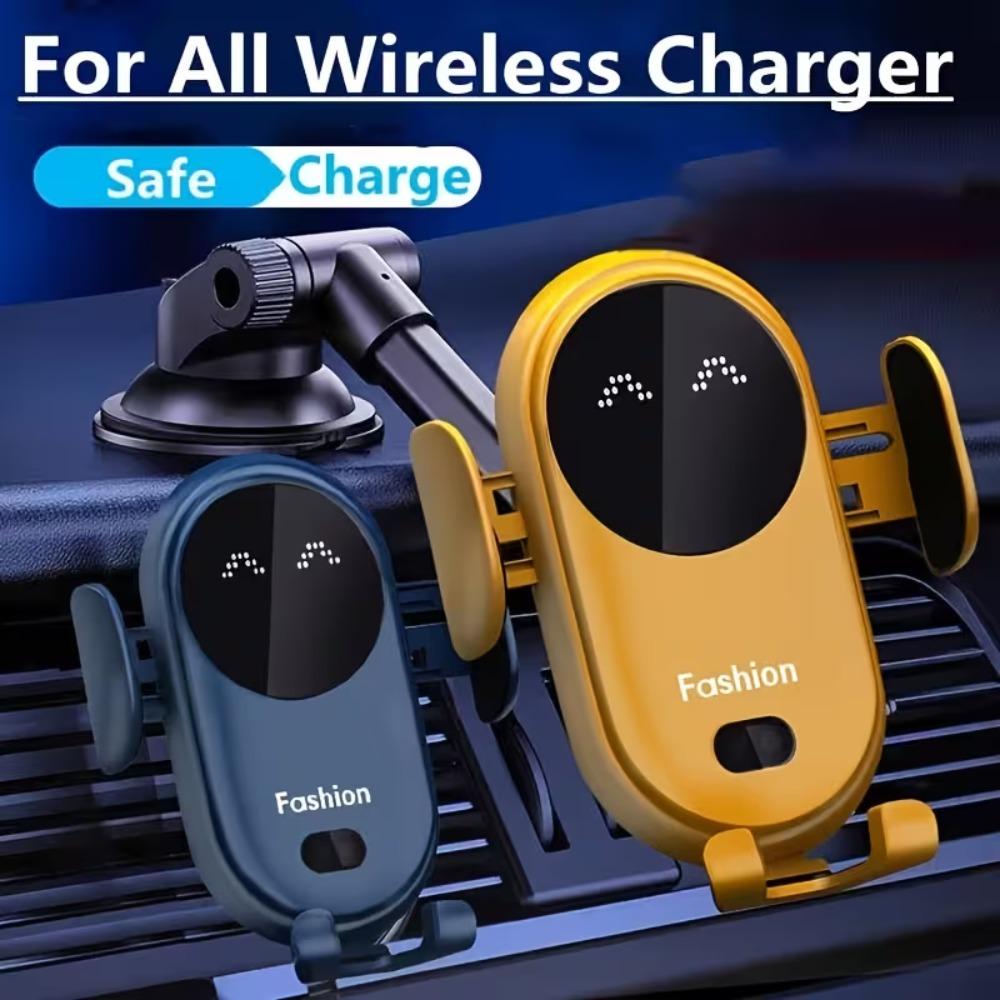 30W Smartcar Wireless Charger Phone Holder Auto Mount Phone Holder Sucker Support For iPhone 14 13 Pro Max Samsung Xiaomi Redmi Infrared Induction