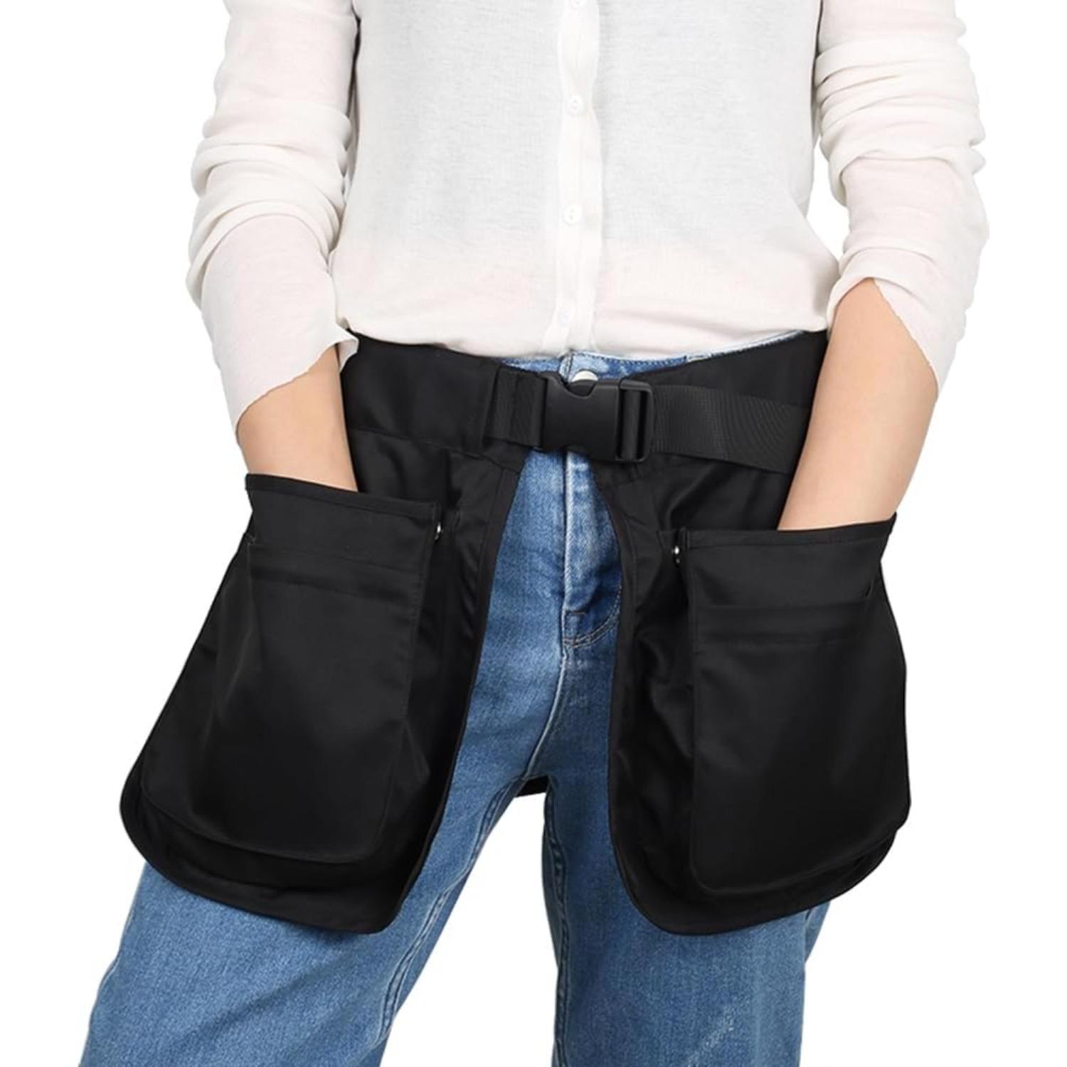 

Dog Trainer Treat Pouch with Detachable Pockets, Hand Free Waist Belt Clip, Dog Handler Training Tools Storage Waist Pockets for Men and Women чорний