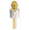 Microphone Karaoke Bluetooth Speaker Gold Gold for Smartphone and Tablet