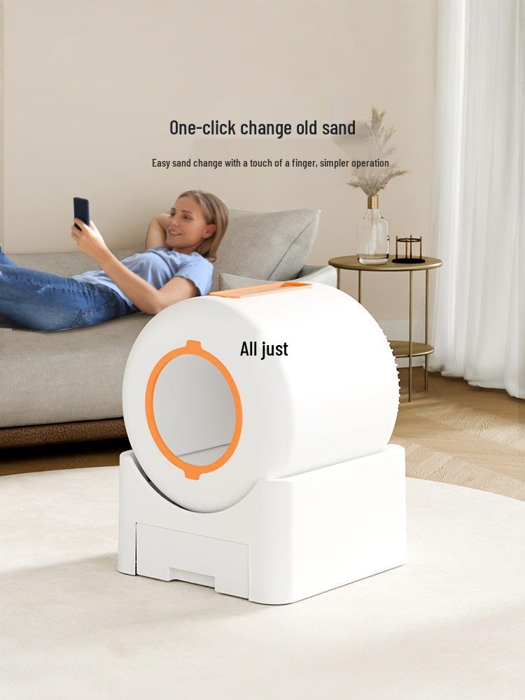 Smart Automated Cat Litter Box: Fully Enclosed, Electric, Deodorizing, Anti-Splash, Self-Cleaning.