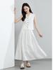Yi Fei Gan Women's Summer Black Linen Vest & Skirt Set - Sleeveless, Casual, Slimming Old Money Style