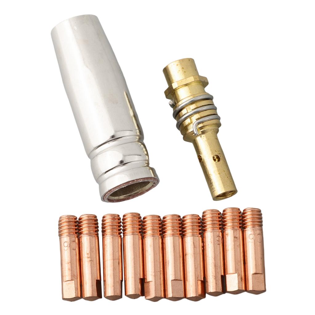 Nozzle Contacts 0.6/0.8/1.0mm 12pcs Accessories Brackets M6x25mm Tip MIG Replace Welding Torch Useful Brand New
