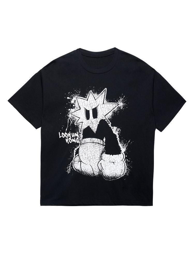 

Американская летняя футболка с круглым вырезом, удобная повседневная в стиле IP, универсальный дизайн для мужчин и пар, уличная с коротким рукавом 4XL