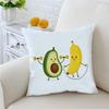 Funny Avocado Printed Throw Pillow Cover With Short Plush Print For Living Room Sofa Decoration Cushion Cover Pillow Covers