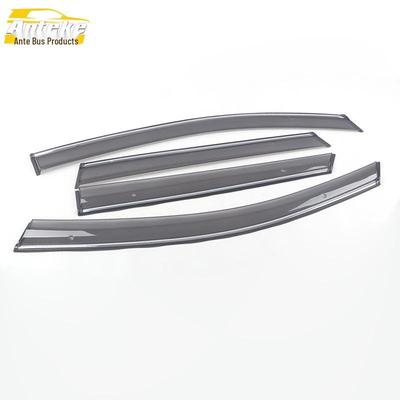 Rain Deflectors with Bright Plastic Strip for 15 Captur Models - PS Plastic Sun Visor Trim Exterior Accessory