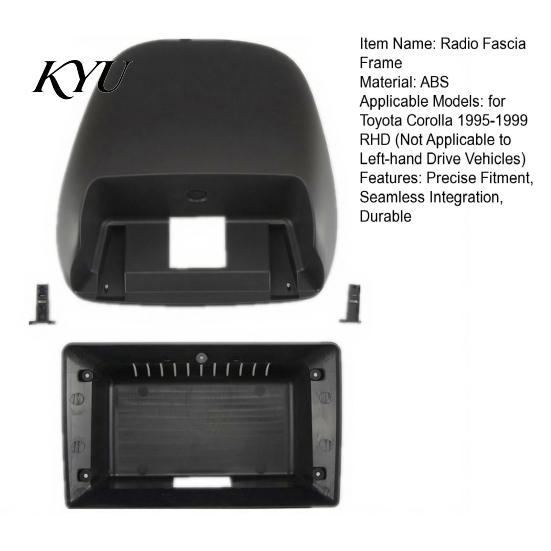 Zerstörungsfreie Armaturenbrett-Modifikation 9 Zoll Autoradio-Einbauset für Toyota Corolla 1995-1999 Rechtslenker, Navigations-Innenraum-Upgrade-Panel-Rahmen Android-Bildschirm,