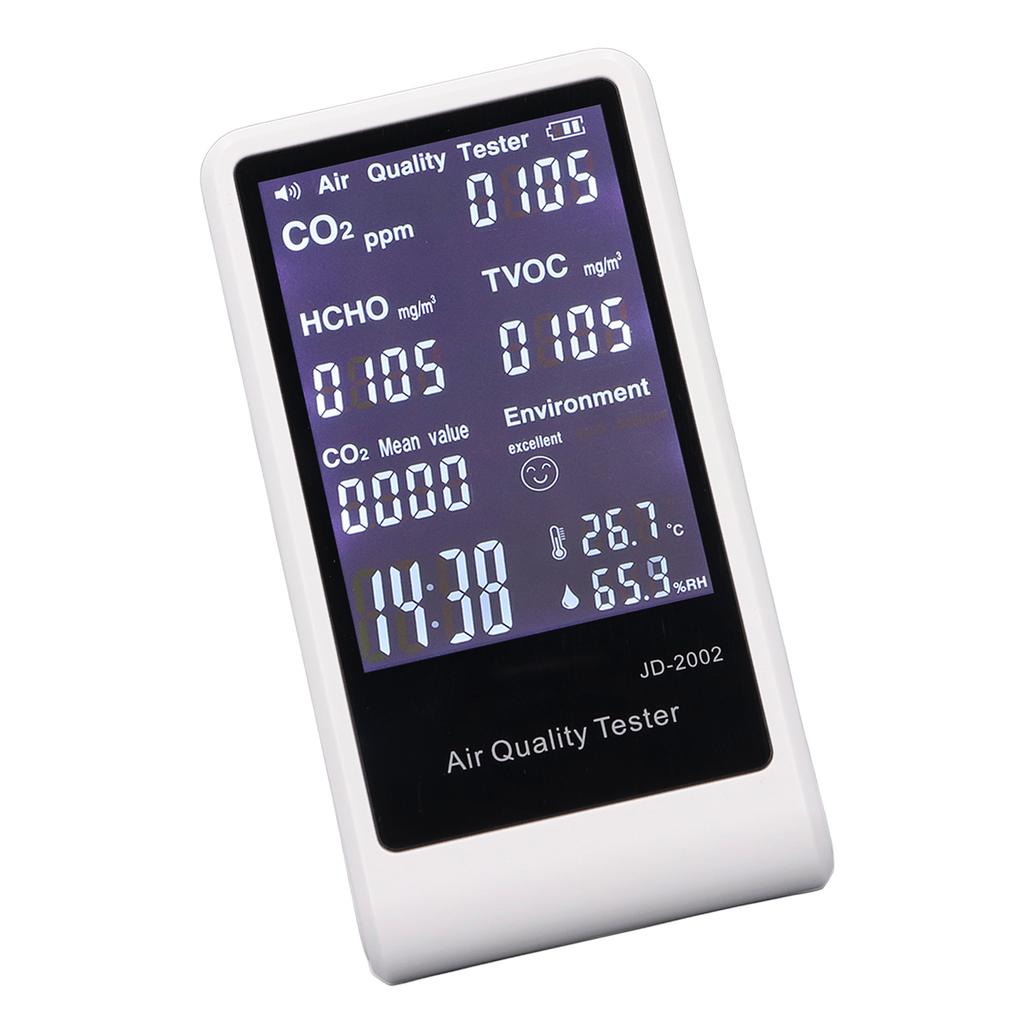Air Quality Monitor 7 in 1 Digital Display Auto Alarm Desktop Air Detector for Home Indoor