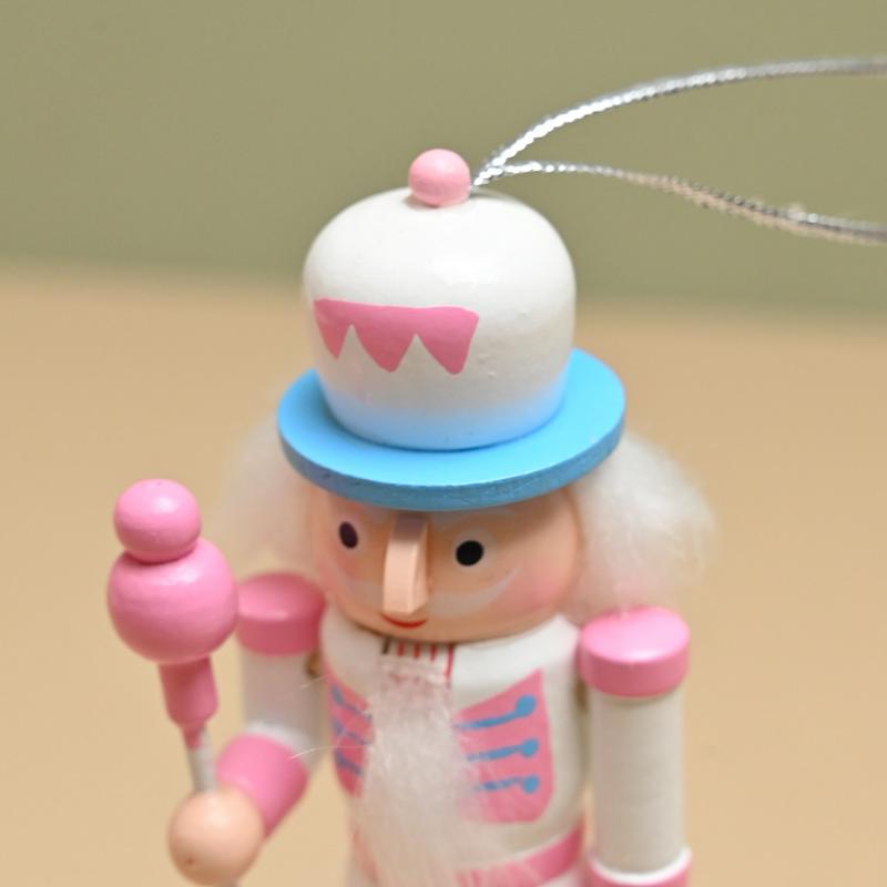 Macaron Candy Series Nutcracker Puppet Soldier 12CM Christmas Tree Pendant 1/4Pcs Holiday Home Decoration Candy Themed Party