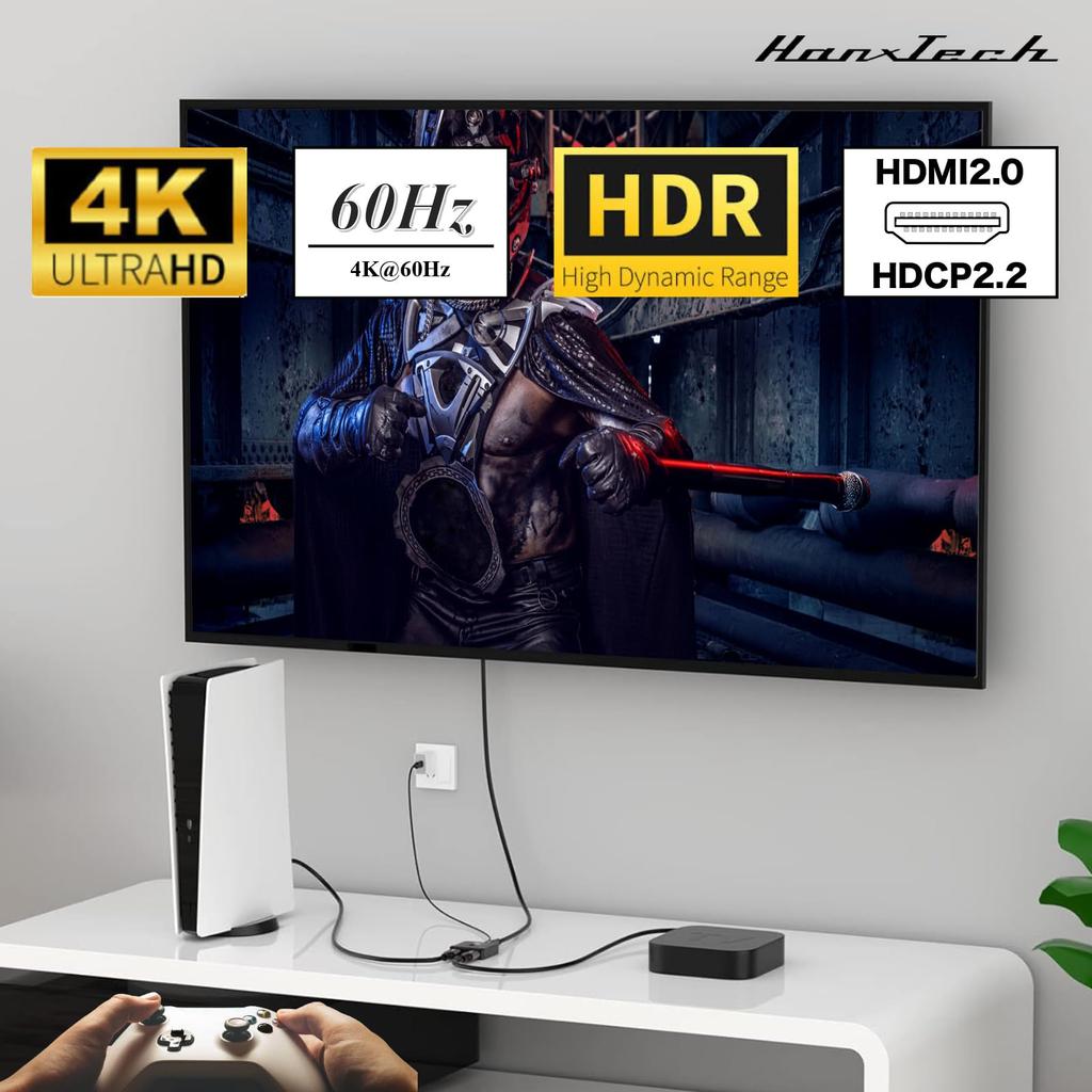 Hanx Japanese HDMI 4K 60Hz 1 Input 2 Output 2 Input 1 Switcher [Amazon Exclusive] Corporation, Manufacturer, Switcher, Bidirectional, / Output,