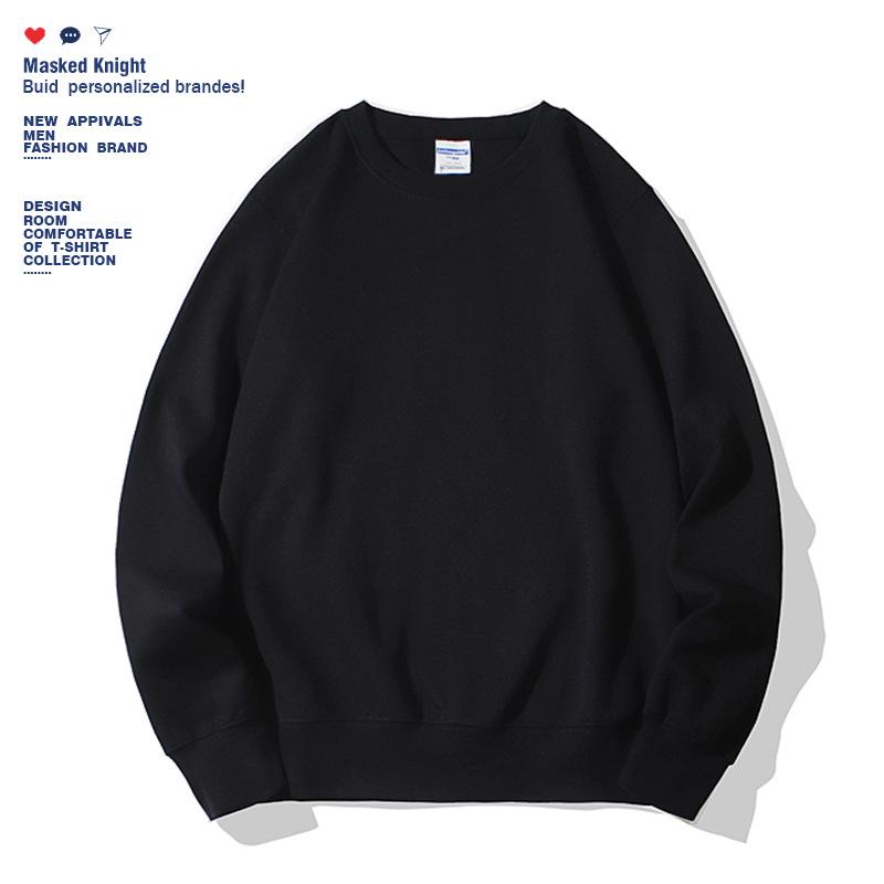 

Oversized Men s Drop Shoulder Loose Casual Solid Color Round Neck Sweatshirt (Fits Up To 300 Lbs) 3XL чорний