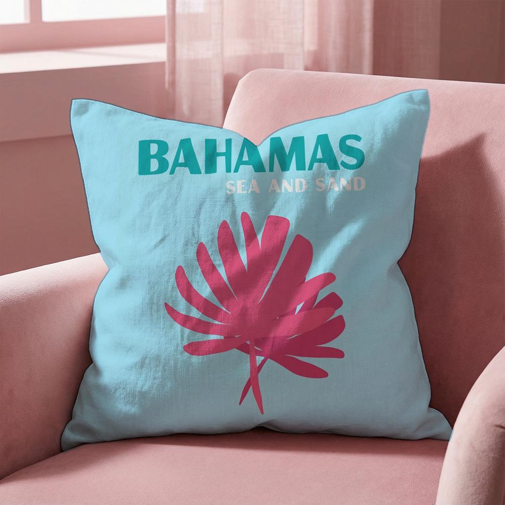 Hand Drawn Flowers Cushion Cover Multi-Scene Pillow Cover for Home & Car - Reversible, Soft & Durable for Daily Use