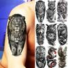 1 Sheet Creative Lion Tiger Family Temporary Tattoos Realistic Eagle Owl Animals Tatoos Waterproof Fake Tattoo Sticker Last Long