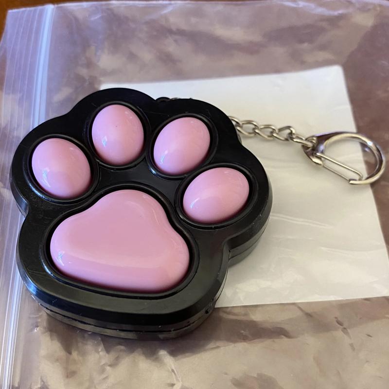 Kreativ Bil 1/3st Fidgetleksak Tecknad Kattklo Knapp Avlastningsleksak Kawaii Nyckelring Hänge Söt Parväska Hänge Nyckelring