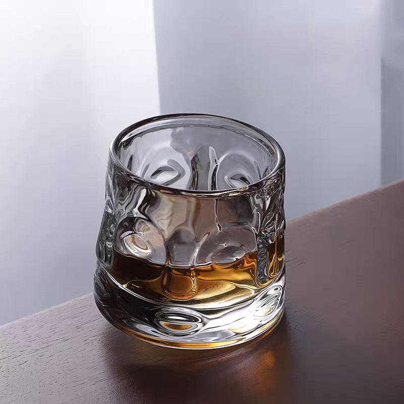 1pcs Creative Rotating Stress-relieving Glass Whisky Wine Glasses High-end Glass Cups Beer Glasses Drinking Glasses Coffee Mug
