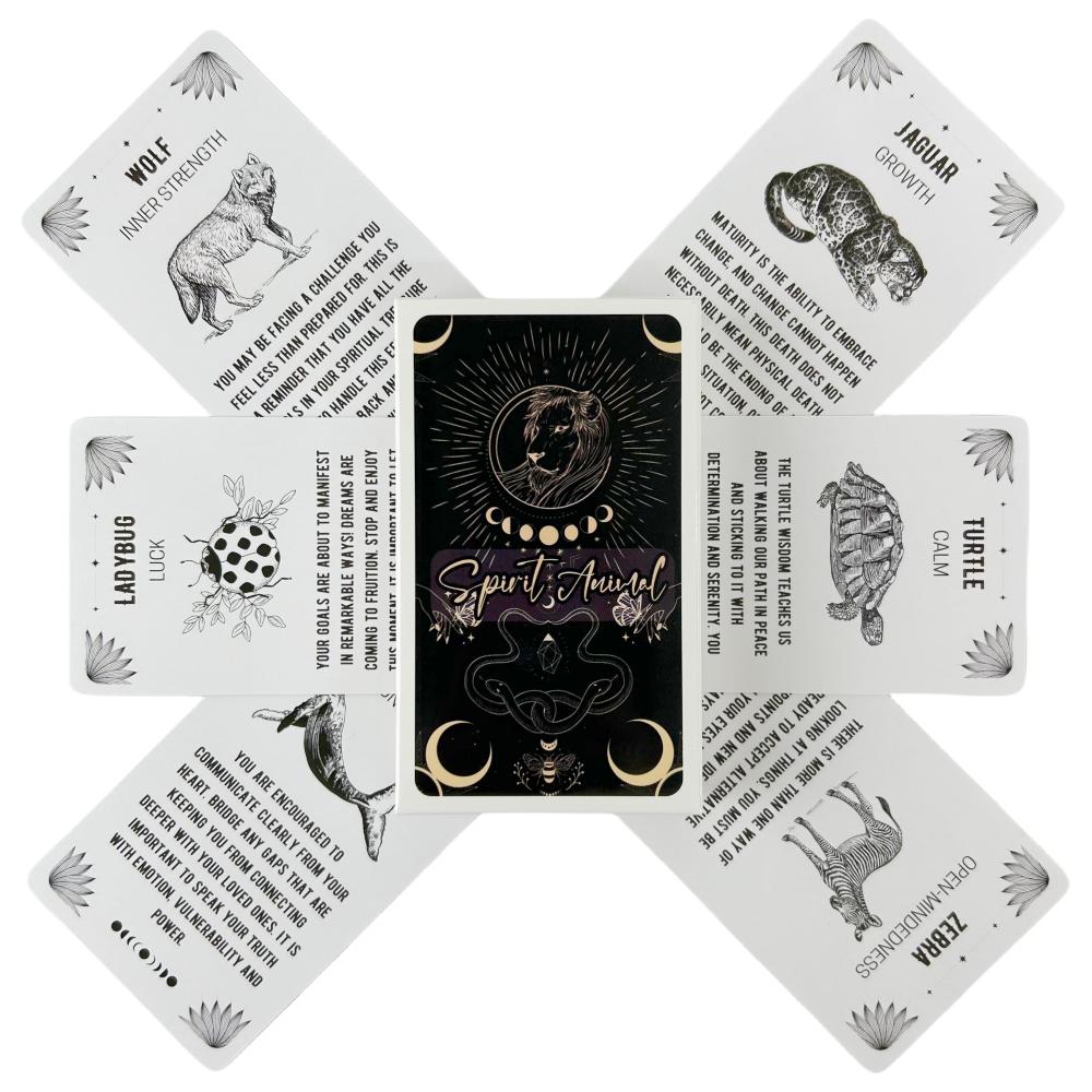 Spirit Animals Oracle Cards Divination Deck English Vision Edition Tarot Board Playing Game For Party