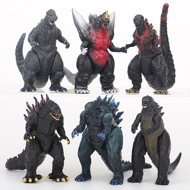6pcs Exquisite Godzilla Monsters Movie Character Action Figure Doll Set For Fans