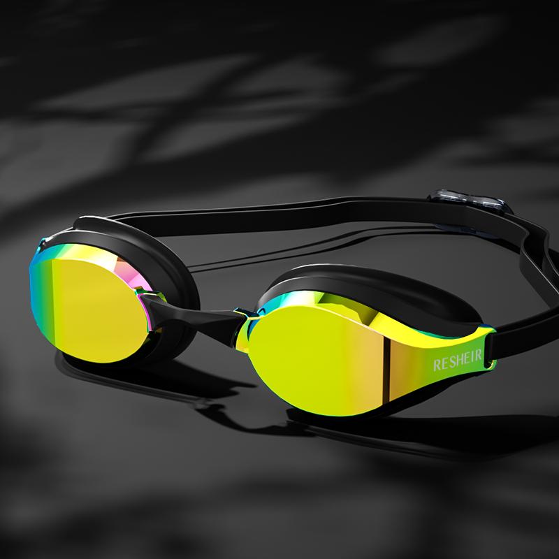 Unisex profesjonelle svømmebriller for konkurranse, HD-linse og antiduggs-svømmebriller for voksne