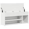 Shoe Bench White 102 x 30.5 x 45 cm Particleboard