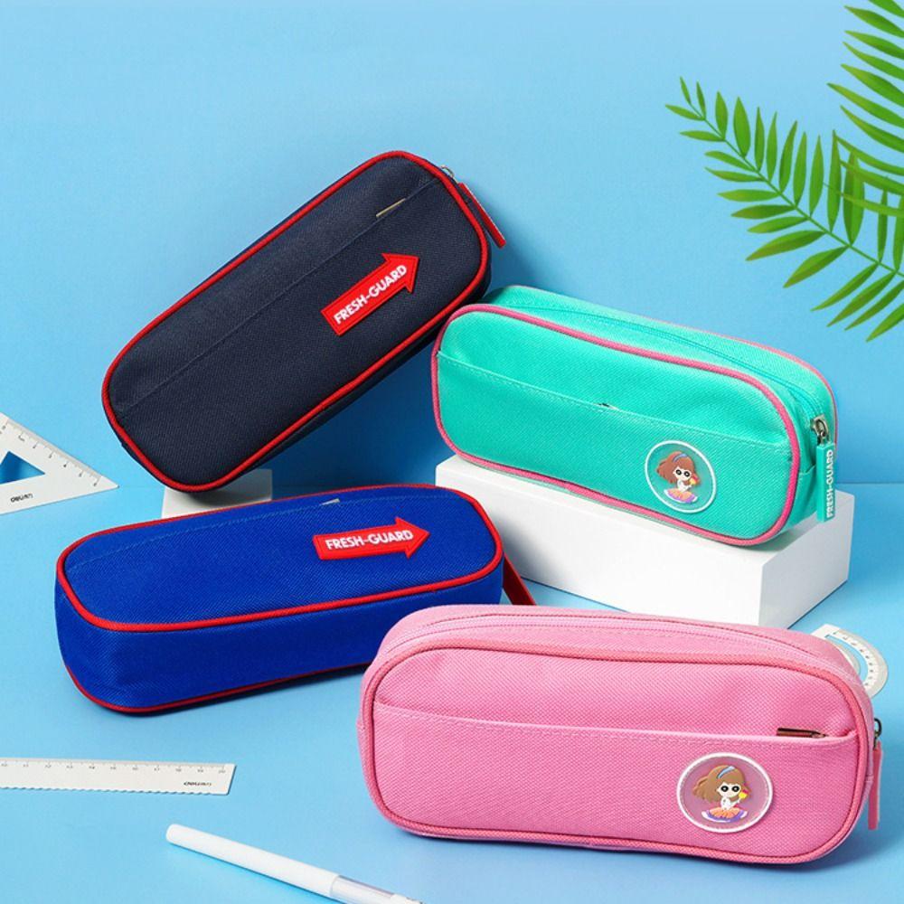 Double Layers Pencil Case Oxford Cloth Stationery Pen Pouch Pencil Bag  School Office Supplies