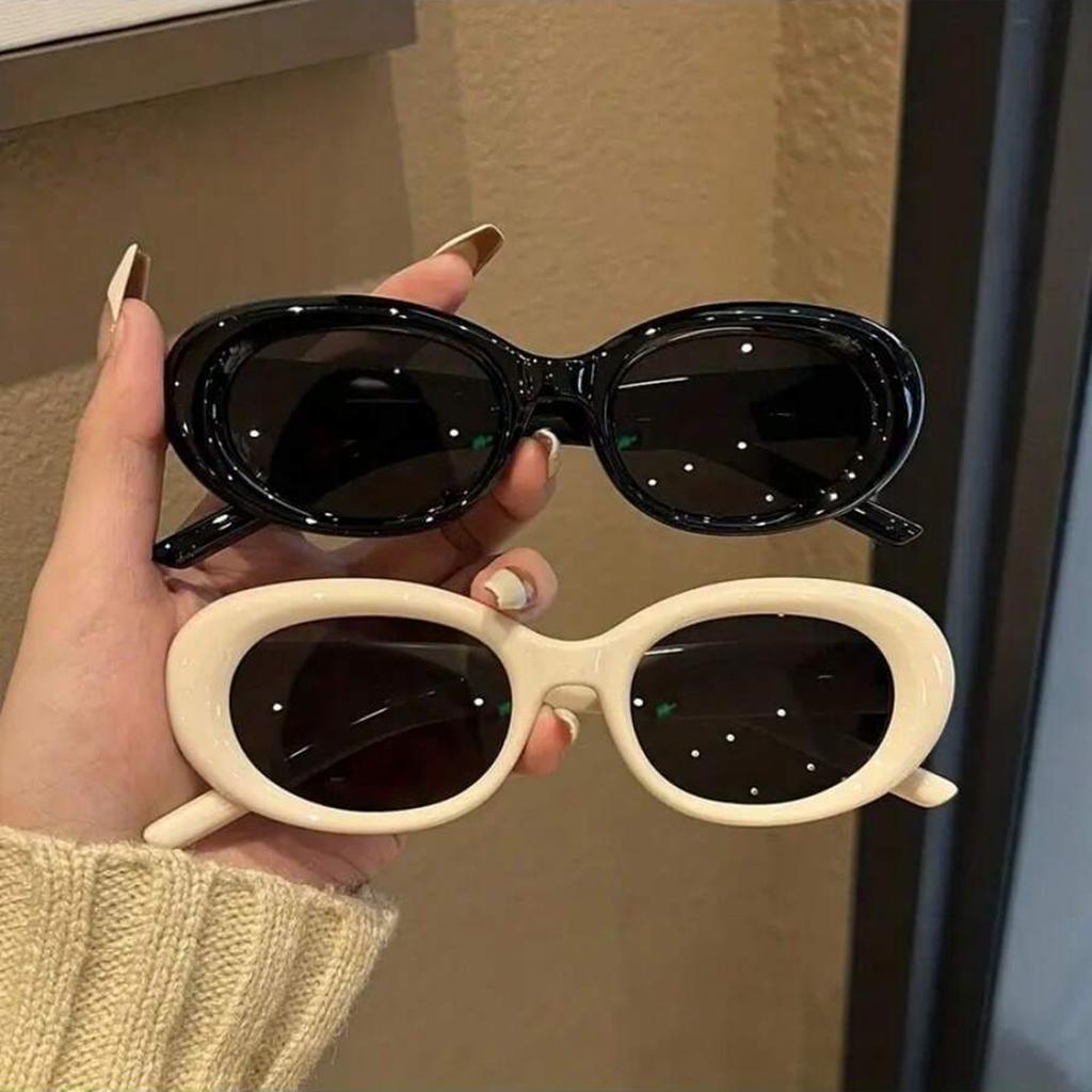 2pc Fashion Women's Sunglasses Retro Cat's Eye Sunglasses UV Sunglasses Online Celebrity Street Fashion Sunglasses