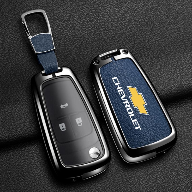 For Chevrolet Onix Equino Orlando Cruze Spark Sonic Camaro Volt Bolt Trax Malibu Blazer Traverse Seeker Alloy Car Key Case Cover