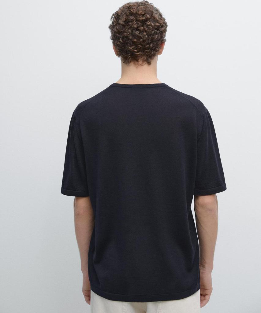 Masimodutti Wool Blend Short Sleeve T-Shirt