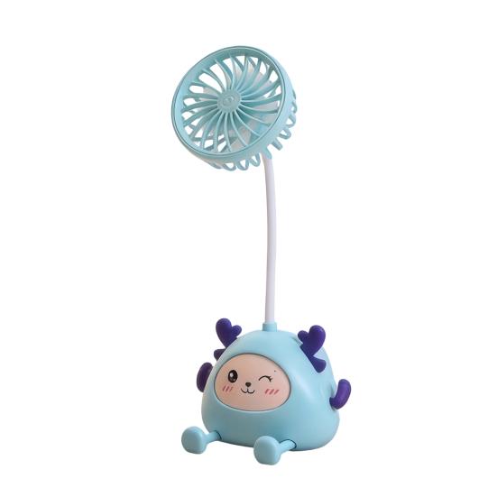 

Cartoon Animals Desk Fan Fast Charging Flexible Hose Fan Multi-Purpose Phone Holder Pen Holder Portable Summer Cooling Fan G