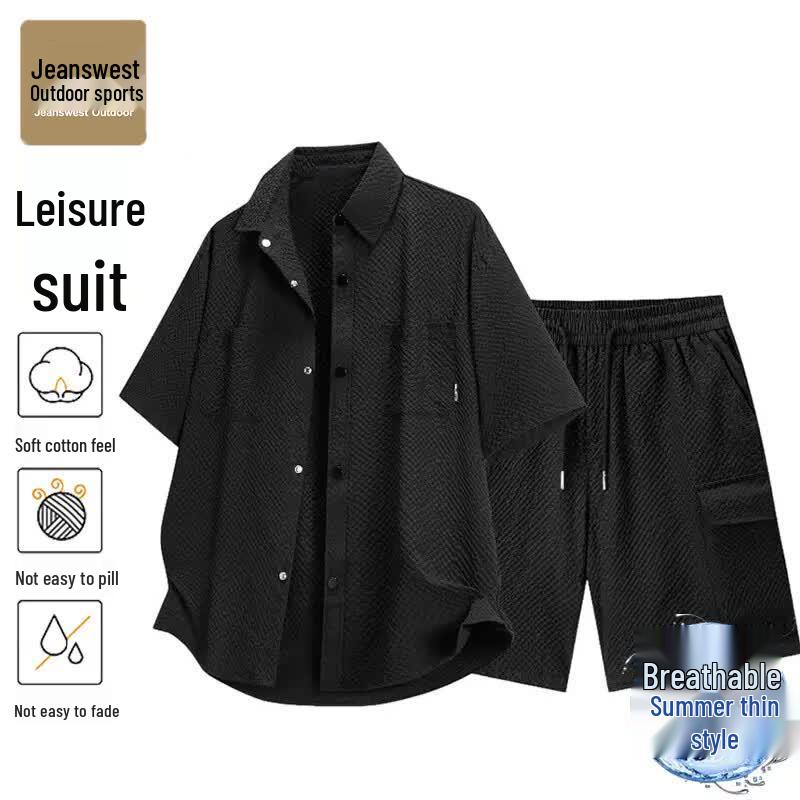 Jeanswest Outdoor Men s Breathable Short Sleeve Shirt & Sport Shorts Set S