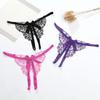 Butterfly Lace Embroidered Panties Thin Belt Bowknot T-Pants Transparent Sexy Mesh Thongs  Gift