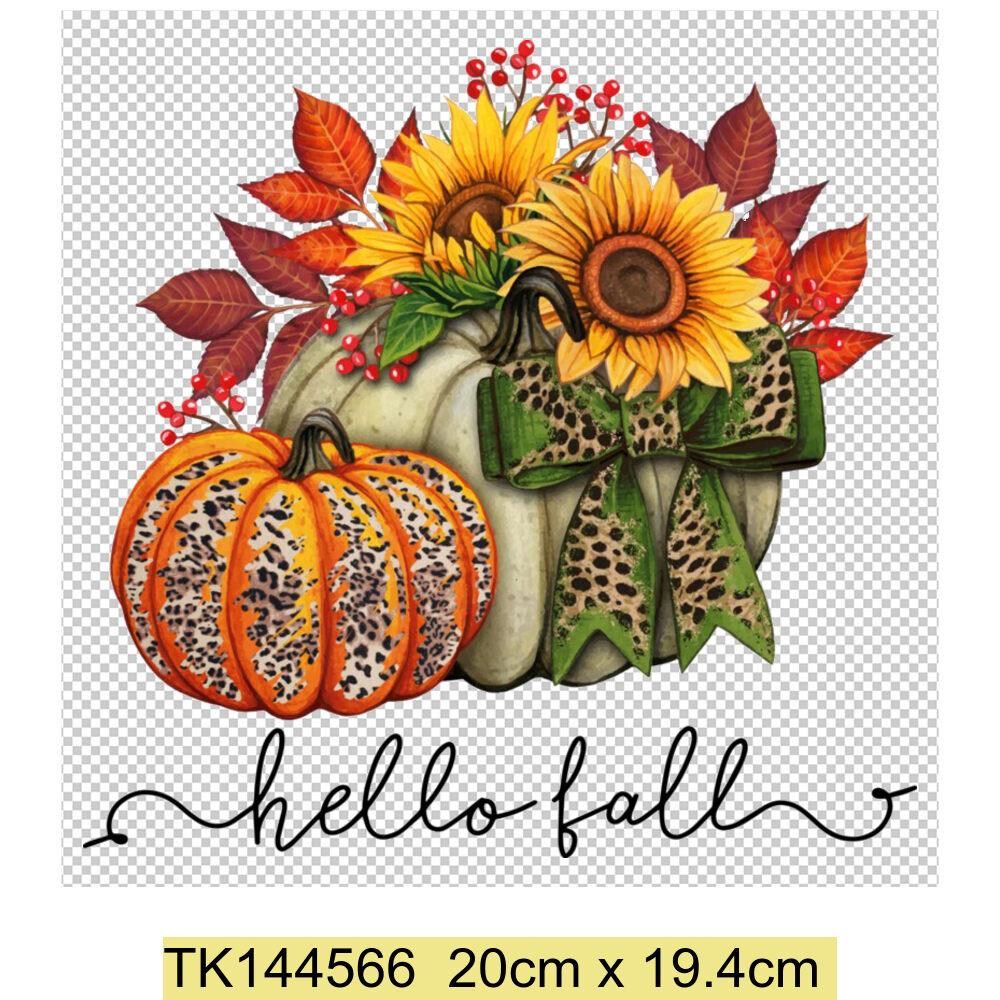 Fall For Jesus He Never Leaves Iron Heat Transfer Clothing Home Decor Print Waterproof Hoodie T-shirt Sticker Thanksgiving Gift