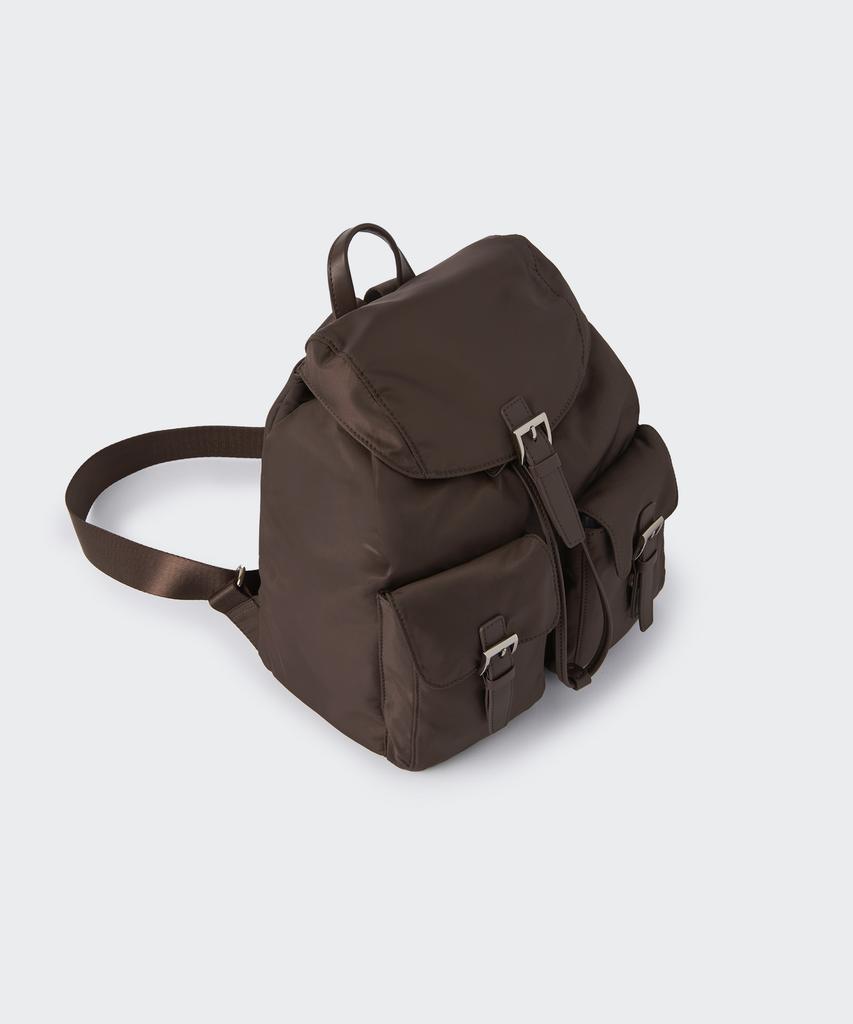 Musinsa Standard Woman Women'S Nylon Flap Mini Backpack [Brown]