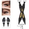 Doppelsiegel Eyeliner Wasserdicht Schnelltrocknend Einfach zu meistern Charm Eyeliner Fähigkeiten 2 Stück
