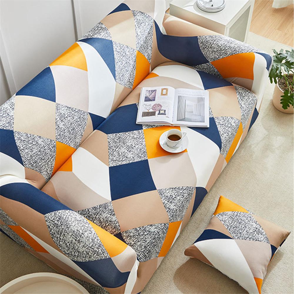 Bedruckter Sofabezug Stretch Couchbezüge Spandex Loveseat Überwürfe für Zuhause Wohnzimmer 1/2/3/4 Sitzer Sessel Schutz
