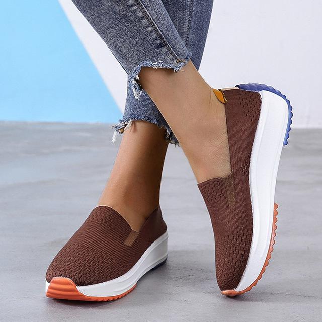 Breathable Sneakers Women Flats Shoes Woman Light Sneakers Slip On Mesh Spring Autumn Loafers Femme Basket Flats Shoes For