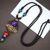 Collana in ceramica intrecciata in stile nazionale retrò, collana da donna, accessori per abbigliamento